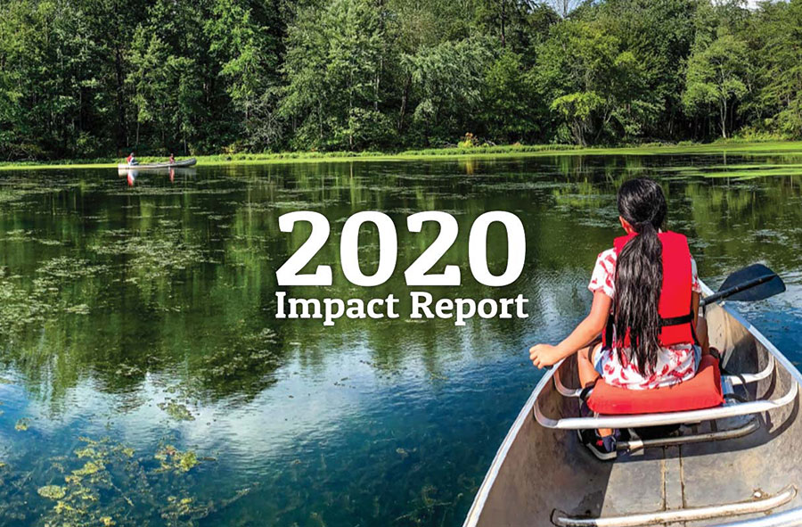 2020 Impact Report - woman in canoe